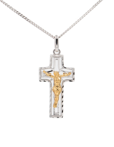 Silver Jesus Cross Necklace