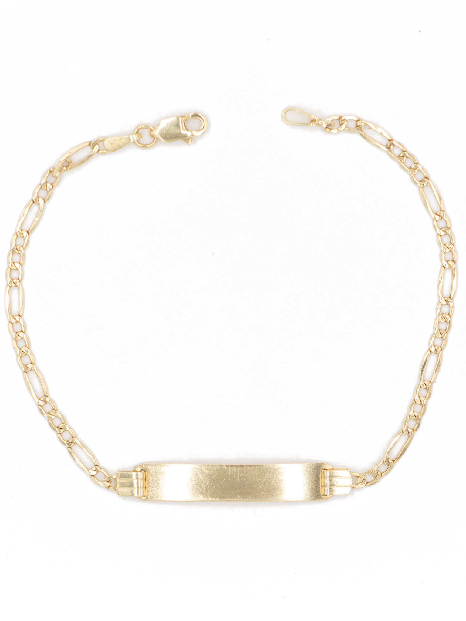 14K Gold Figaro ID Bracelet