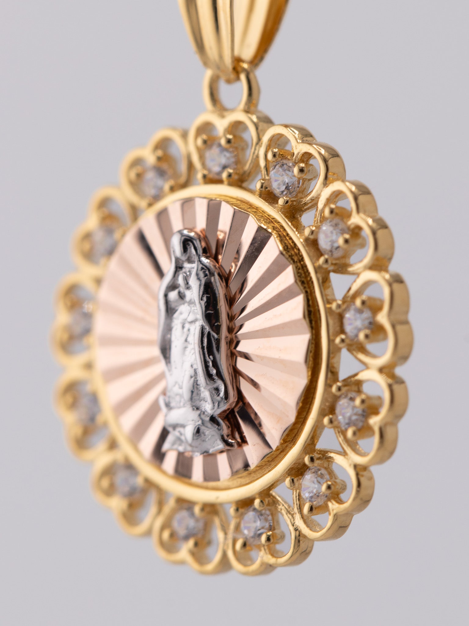 Our Lady of Guadalupe Flower Necklace