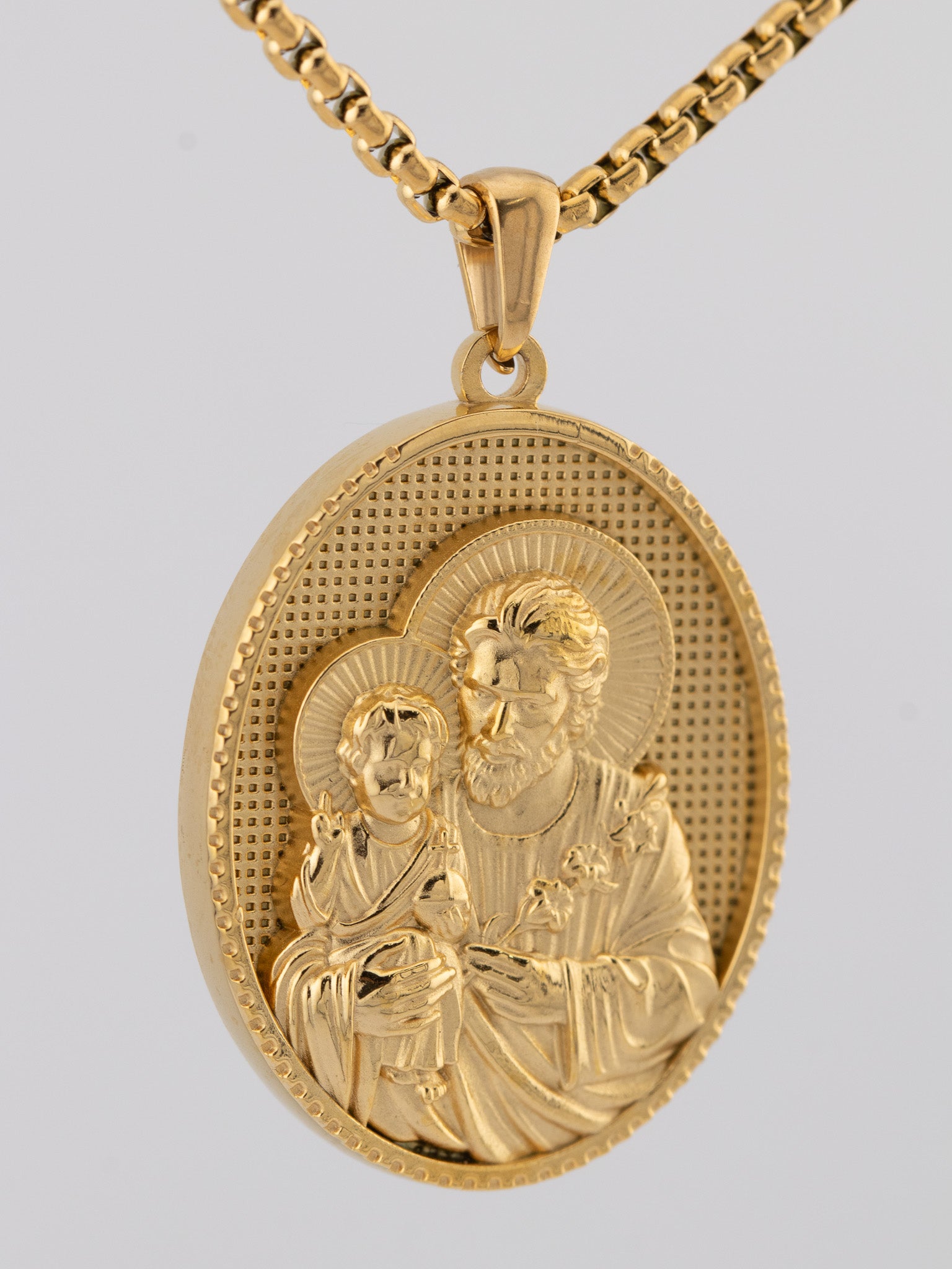 Stainless Steel Saint Joseph Necklace