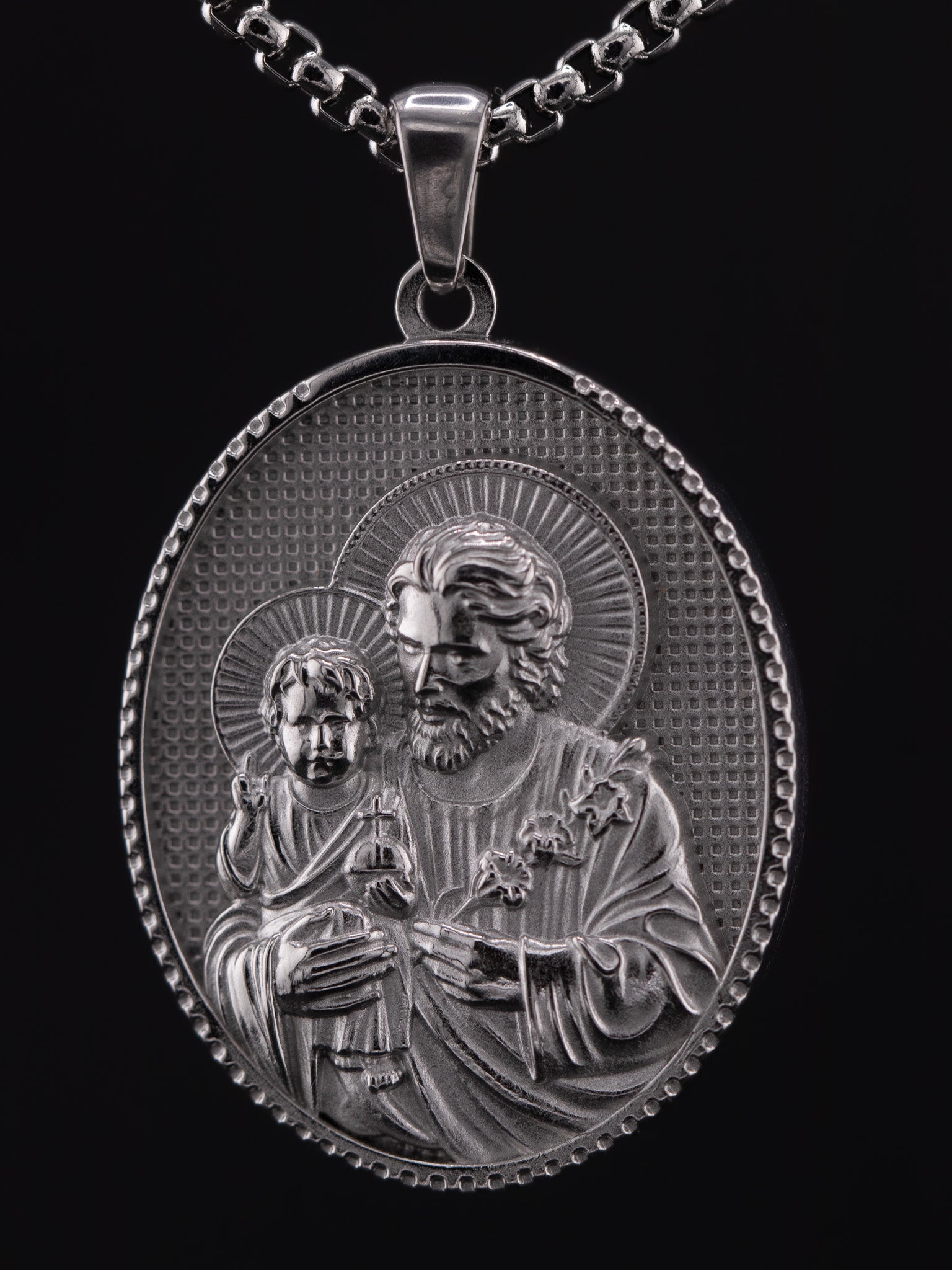 Stainless Steel Saint Joseph Necklace