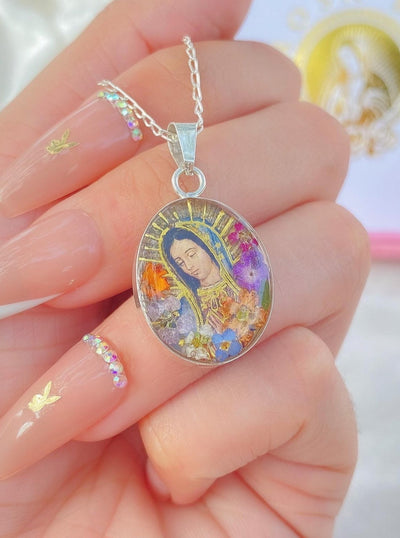 Sterling Silver Virgencita de Guadalupe Necklace