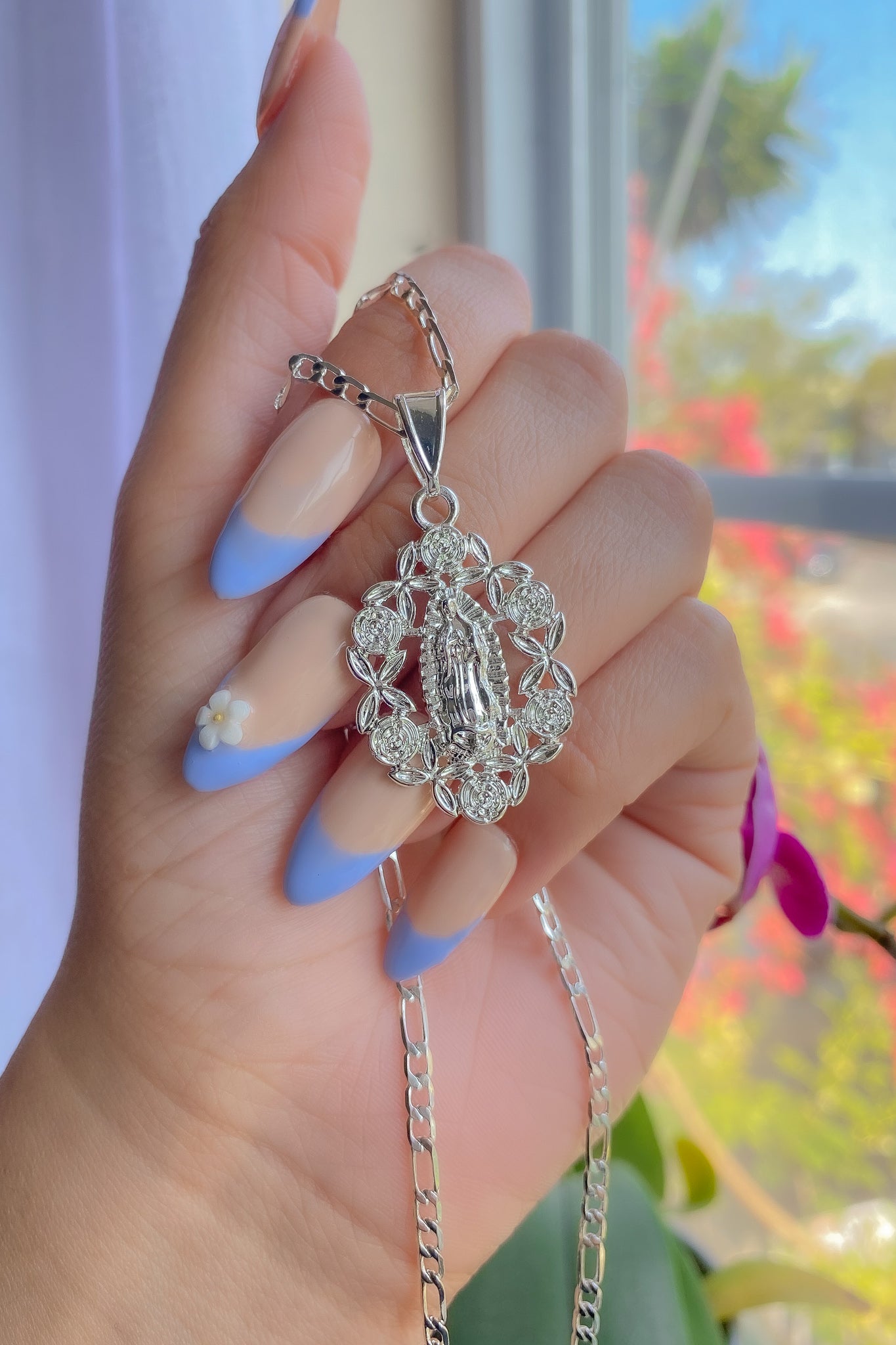 Silver Rosa Lupita Necklace