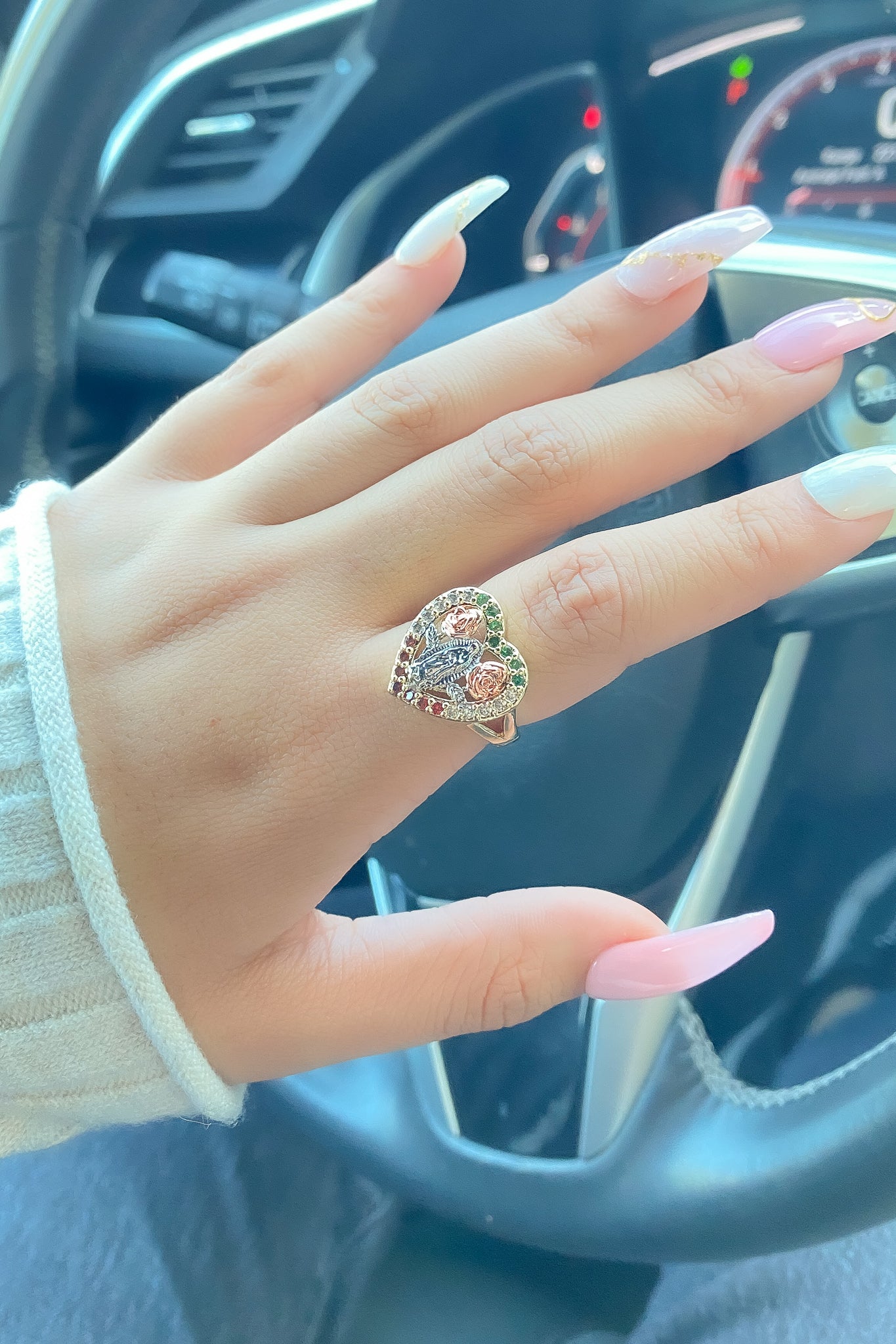 Mexicana Heart Ring