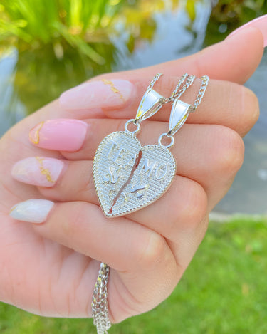 Silver Lovebirds Breakable Heart Necklace – La Rosa Brand