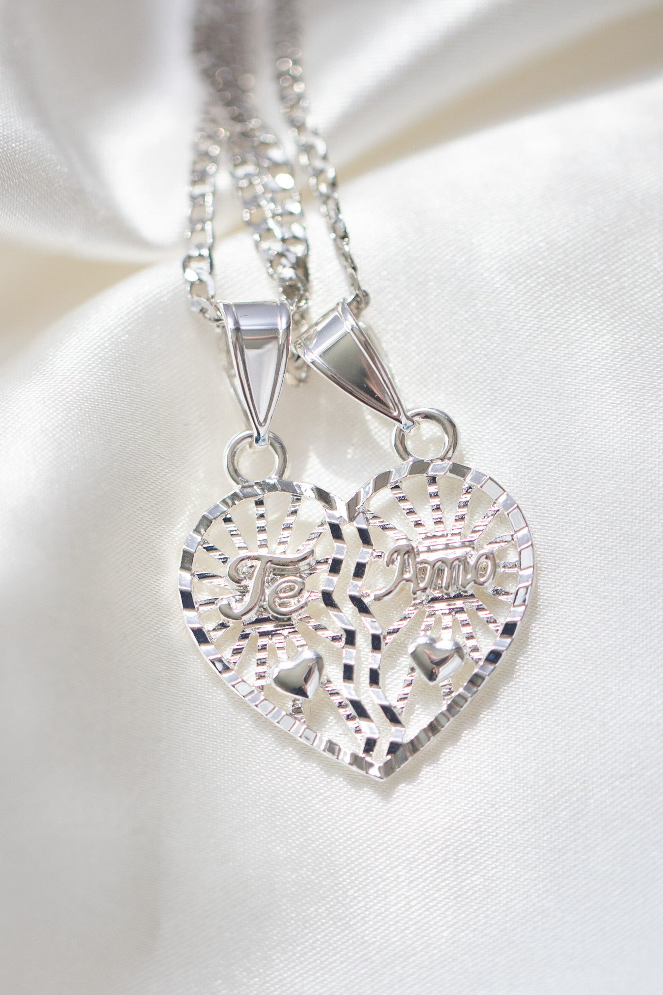 Couple's Silver Te Amo Necklace